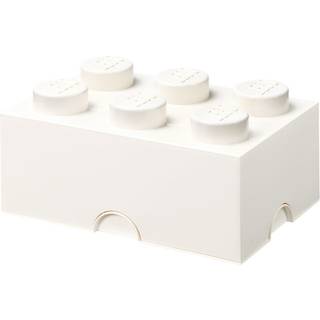 Room Copenhagen Lego® Brick Opbevaringskasse 6 Knopper - Småopbevaring børn Plast Hvid - 40000804