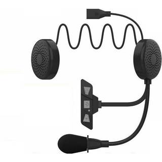 Motorcykelhjelm Headset Bluetooth 5.2 Sort