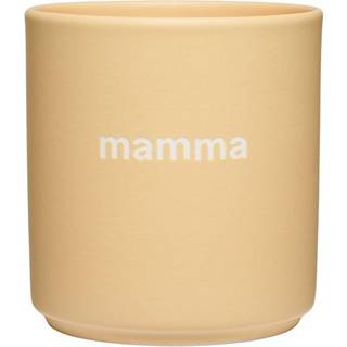 Design Letters Vip Favourite Kop 25 Cl Mom Collection Mamma - Kaffekopper Benporcelæn Gul - 10101002SOLIBEMAMMA