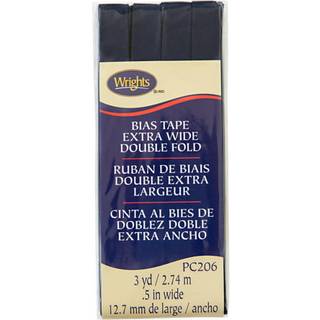 Wrights Products Double Fold Bias Tape 1/2 """" X3yd Navy