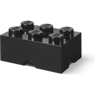 Room Copenhagen Lego® Brick Opbevaringskasse 6 Knopper - Småopbevaring børn Plast Sort - 40000803