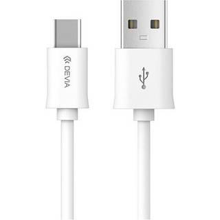 Devia USB - USB-C 2,0 m 2,1A - hvid