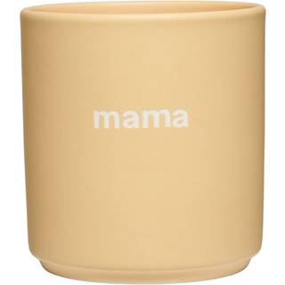 Design Letters Vip Favourite Kop 25 Cl Mom Collection Mama - Kaffekopper Benporcelæn Gul - 10101002SOLIBEMAMA