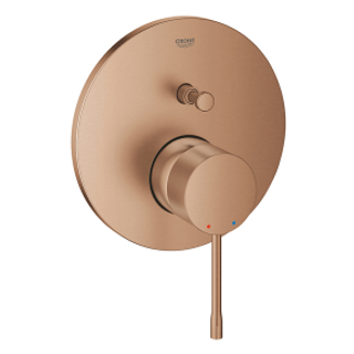 Grohe Essence brusearmatur med omskifter til indbygning med 2 udgange - børstet warm sunset