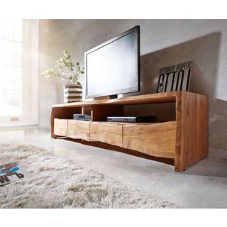 Lowboard Live-Edge 230 cm Akazie Natur massiv 4 Schübe