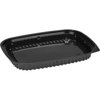 Sushibakke sort rektang. 550 ml 500 stk PS 26x19x2,5 cm