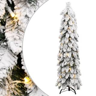 Kunstigt Juletræ Med 60 Led'er Og Sne - Hvid / 120 cm