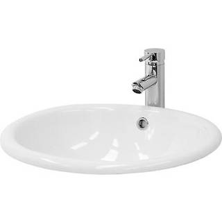 ML-Design keramisk vask hvid blank 49x19,5x40,5 cm oval