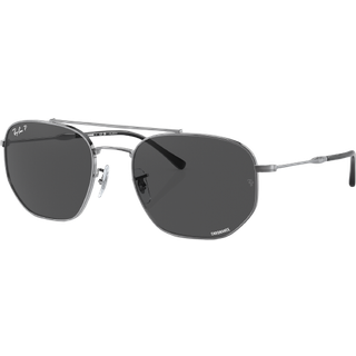 Ray - Ban Unisex RB3707 004/K8 Solbriller Metal Grå Grå Geometrisk Polariseret