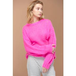 Noella Delta Knit Sweater Bright Pink