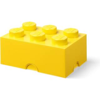 Room Copenhagen Lego® Brick Opbevaringskasse 6 Knopper - Småopbevaring børn Plast Gul - 40000802