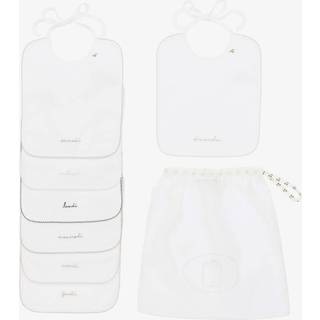 Bonpoint Baby set of 7 cotton bibs - white - One Size