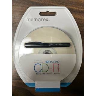 Memorex 52x skrive-once CD-R 80 med hvid blækstråle udskrivbar overflade