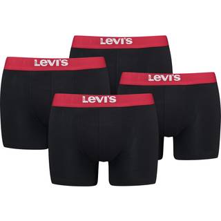 Levis 2-pak Men Solid Basic Boxer Brief - Black/Red - Large * Kampagne *