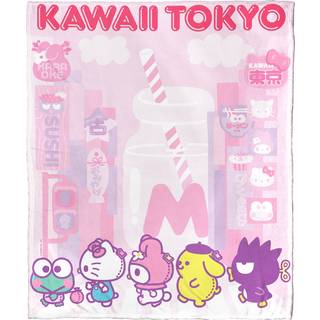 Hello Kitty Kawaii Tokyo AggretSuko Comics Silk Touch Tæppe 50 """" X 60 """" (D0102HARDIU.)