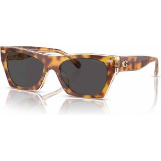 Coach HC8389U CL917 575687 52 Solbriller Kvinder Tortoiseshell - Dark Tortoise on Transparent Canary Yell - 52mm