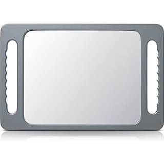 TASALON Uknuseligt håndspejl med to håndtag til salon - Stor rektangulært, forvrængningsfri - 1,4 lb, skridsikker, barbershop-kvalitet