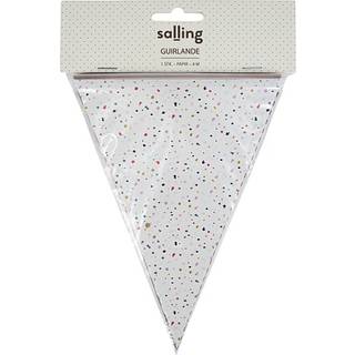 Salling guirlande med vimpelflag L: 4 meter - Multifarvet (På lager i butik)