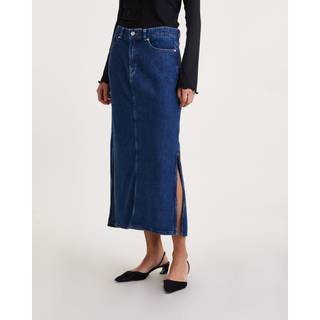 7 For All Mankind Mia denim midi skirt - blue - 27