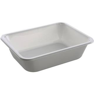 Bakke plastbakke 1660ml CPET 1-rums standard serie hovedret hvid