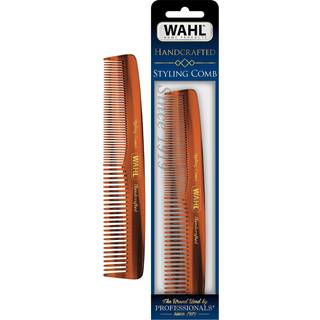 Wahl Beard Mustache & Hair Styling Comb til mænds pleje - håndlavet og håndskåret med celluloseacetat - Glat afrundede koniske tænder - Model 332