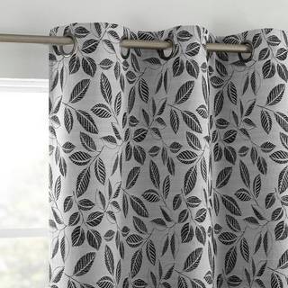 Sun Zero Satti Broderet blad 100% Blackout Grommet Curtain Panel 40 """" X 84 """" Pearl/Gray