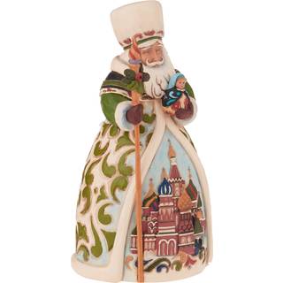 Enesco Jim Shore Heartwood Creek Christmas Around the World Russian Santa figur 7 tommer flerfarvet