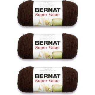 Bernat Super Value Yarn 3 Pack Chocolate 3 Count