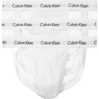 Calvin Klein Herre Bomuld Stretch Jockstrap 3-pak - Hvid, S