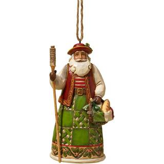 Enesco Jim Shore Heartwood Creek Italiensk Santa Stone harpiks h?ngende ornament 4.75 Multifarve