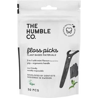 Humble Natural floss picks-grip handle charcoal