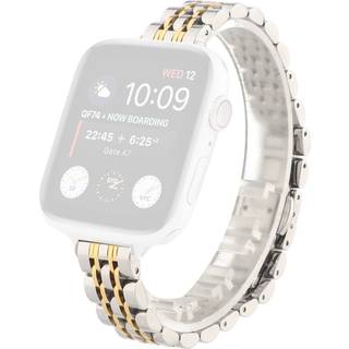 Apple Watch (38/40/SE/41/42mm) Stainless Steel Urrem - Sølv / Rose Gold