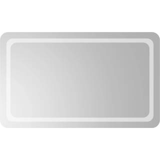 badeværelsesspejl med LED-lys 100x60 cm