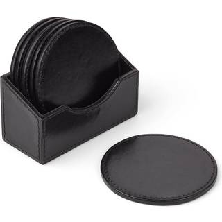 Coaster | 6 stk. Kalvelæder | D10 cm