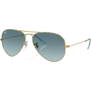 Ray - Ban Unisex RB3025 AVIATOR 001/3M Solbriller Metal Guld Blå Pilot Normal