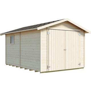 Luoman Lillevilla +6 redskabsskur med dobbeltdør og to vinduer - 9,13 m²