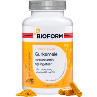 Bioform Gurkemeje m. Curcumin & Ingefær (120 kaps)