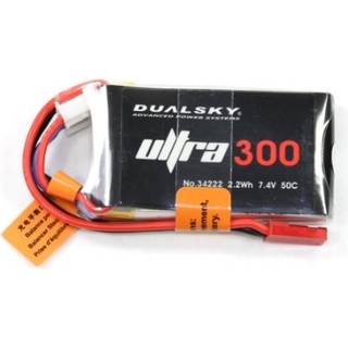 Dualsky 2s   300mAh - 50C - Dualsky ULTRA med JST