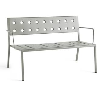 Hay Balcony Loungebænk Med Armlæn - Bænke Stål Desert Green - AB828-B682-AH18