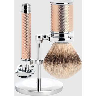 Mühle Barbersæt med DE-skraber, Barberkost og holder, Traditional, Rosegold