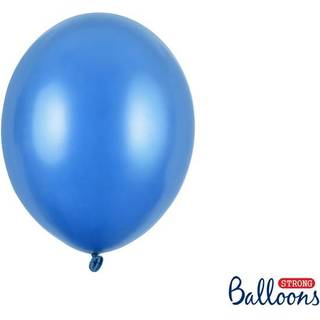 10 stk. Latex balloner metallic blå 10" - Luksus til fest og dekoration