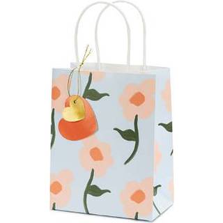 1 stk Blomster gavepose med hank 14x18x8cm