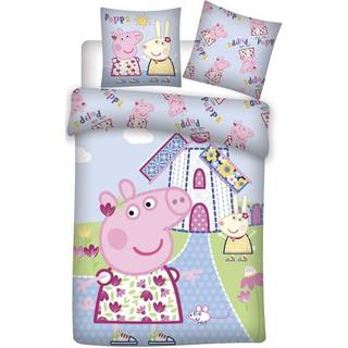 Gurli gris Junior sengetøj 100x140 cm - Gurli Gris vindmølle - 2 i 1 design - 100% bomuld