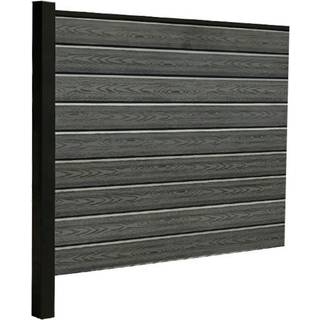 Kirkedal komposithegn, følgesæt, sort pulverlakeret - 128 cm