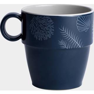 Kaffe-/tekopper i melamin Marine Business Living, non-slip, hvid/blå, 32 cl / 320 ml, 6-pak