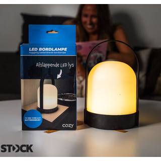 LED Bordlampe ledningsfri, Sort/hvid