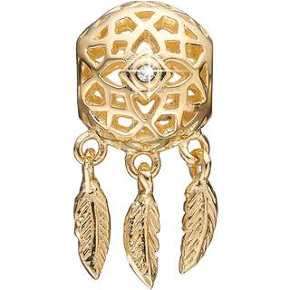 Christina Charm til sølv armbånd Dream Catcher i forgyldt med 1 topas