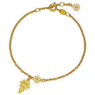 LUND Marguerit forgyldt armbånd med marguerit og blad