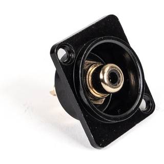 Perfex RCA Phono Hun Chassis Stik (Sort)