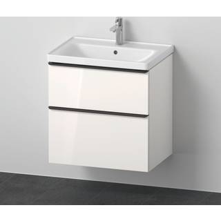 Duravit D-Neo sæt (skab+vask), hvid højglans, 2-skuffer, 650 mm